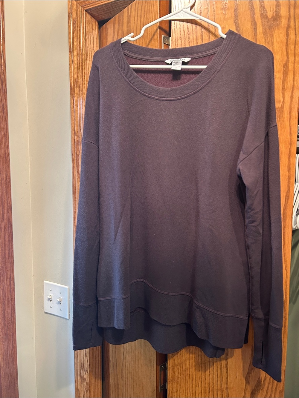 Athleta Plum Crewneck Coaster Lux Sweatshirt